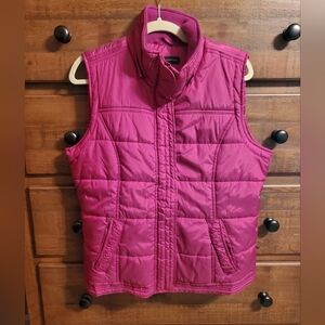 New York & Company Pink Puffer Vest With Pockets Size M, EUC